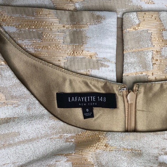 Lafayette 148 Sleeveless Textured Sheath Dress - Picture 5 of 8